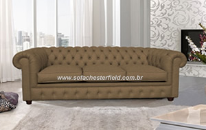 sofá chesterfield bege