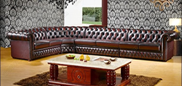 sofá chesterfield de canto em couro sofá chesterfield de canto