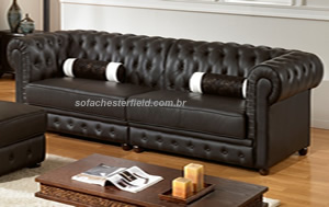 sofá chesterfield preto