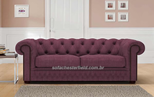 sofá chesterfield clássico cor berinjela