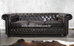 sofás chesterfield preto de couro